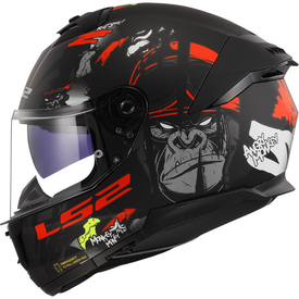 Κράνος LS2 FF808 STREAM II ANGRY MONKEY M Black Red