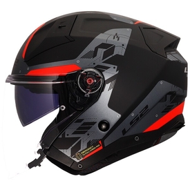 Κράνος LS2 OF603 INFINITY || NIGHTLINE Grey Red