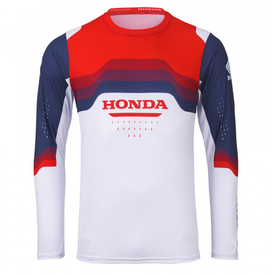 Honda Shirt MX Racing Jersey White Blue Red