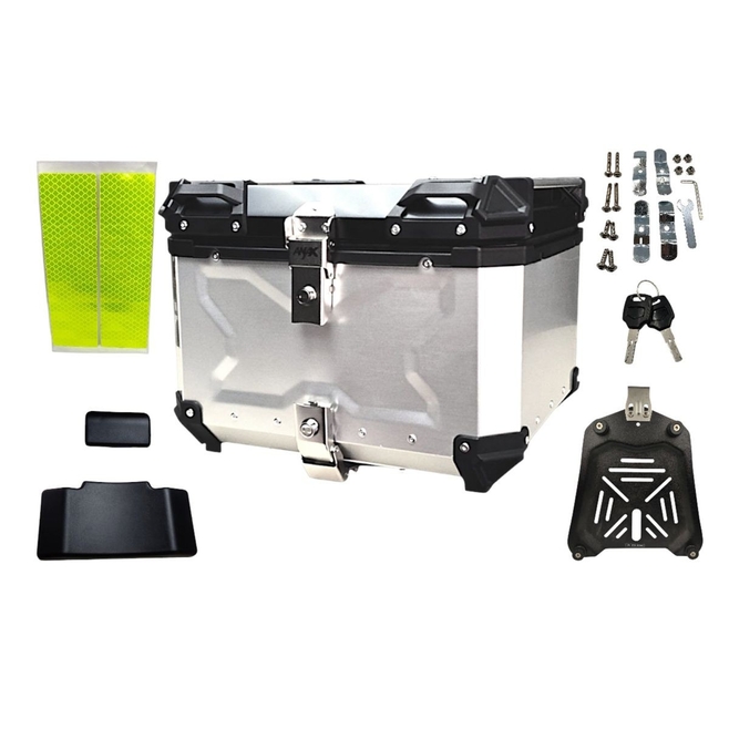 Βαλίτσα ANAX Αλουμινίου Ασημί 55L inox