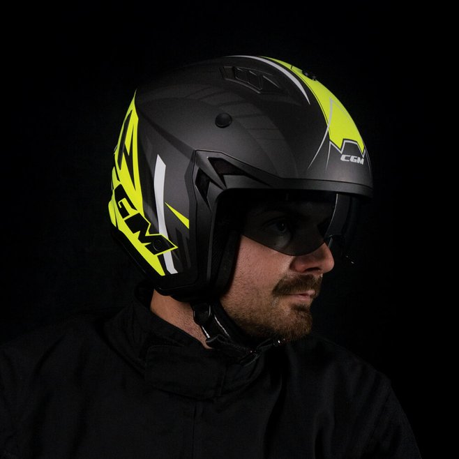 Κράνος CGM RUSH SPRINT 155X  Black Fluo