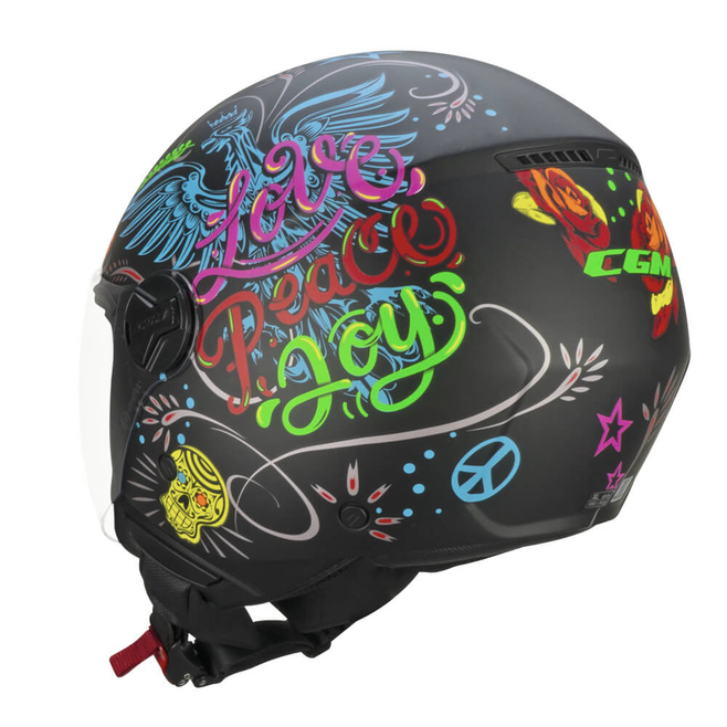 Κράνος CGM FLO JOY 167S Black/Light Blue/Green