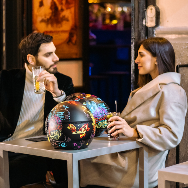 Κράνος CGM FLO JOY 167S Black/Light Blue/Green