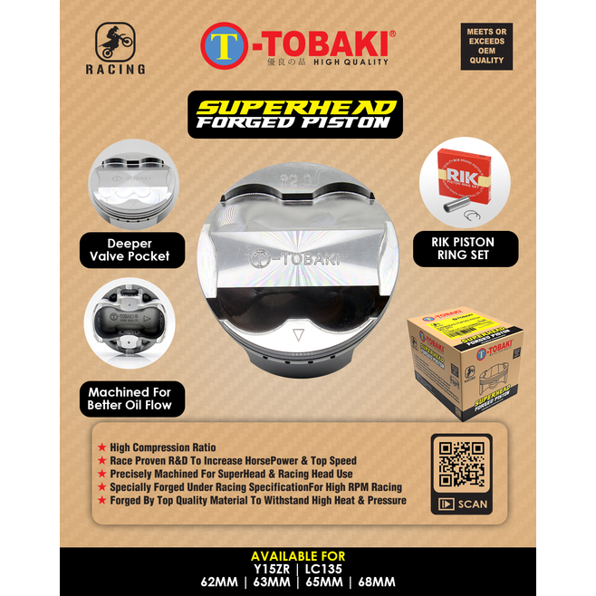 ΠΙΣΤΟΝΙ ΣΦΥΡΙΛΑΤΟ RACING LC135 62MM