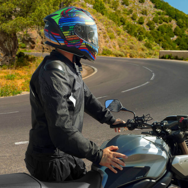 Κράνος CGM BLAST SKULL 311X Black/Blue/Red