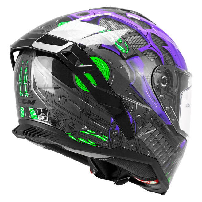 Κράνος CGM 363R SHOT VILAIN Black Violet Green