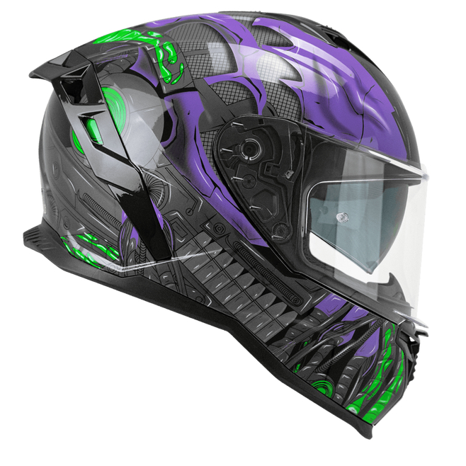 Κράνος CGM 363R SHOT VILAIN Black Violet Green