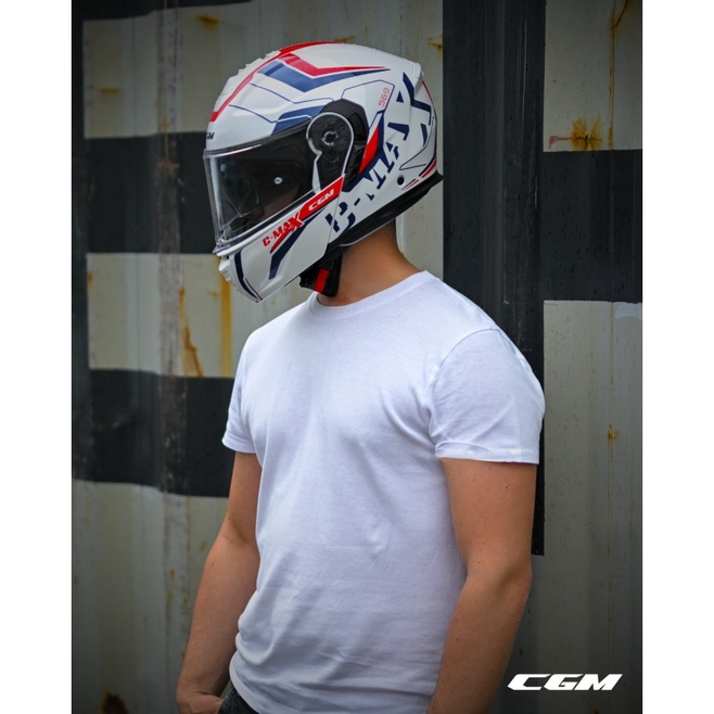 Κράνος CGM 569G CITY White Blue Red