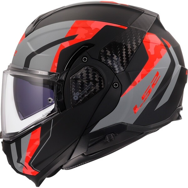 ΚράνοςLS2 FF910 ADVANT II GLIDE Matt Black Grey Red