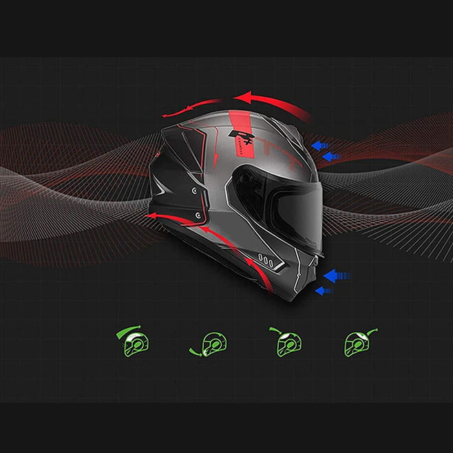 Κράνος Ανοιγόμενο YOHE 935 SV G007 ΜΑΤ