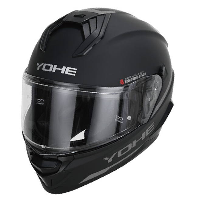 Κράνος YOHE 983 Black Mat