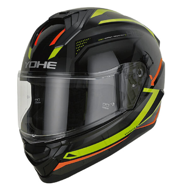 Κράνος YOHE 983 Black / Yellow / Red