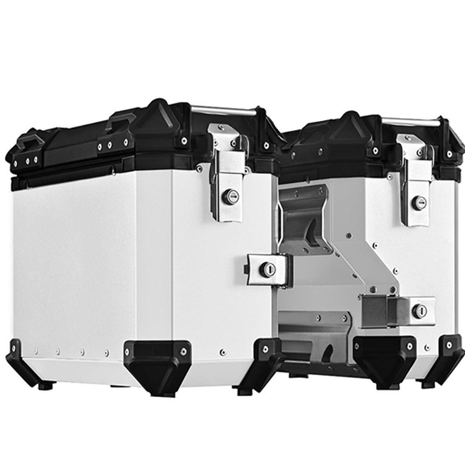 Βαλίτσες Πλαϊνές Σετ ANAX Αλουμινίου Silver 35L (ΔΕΞΙΑ ΕΞΑΤΜΗΣΗ)