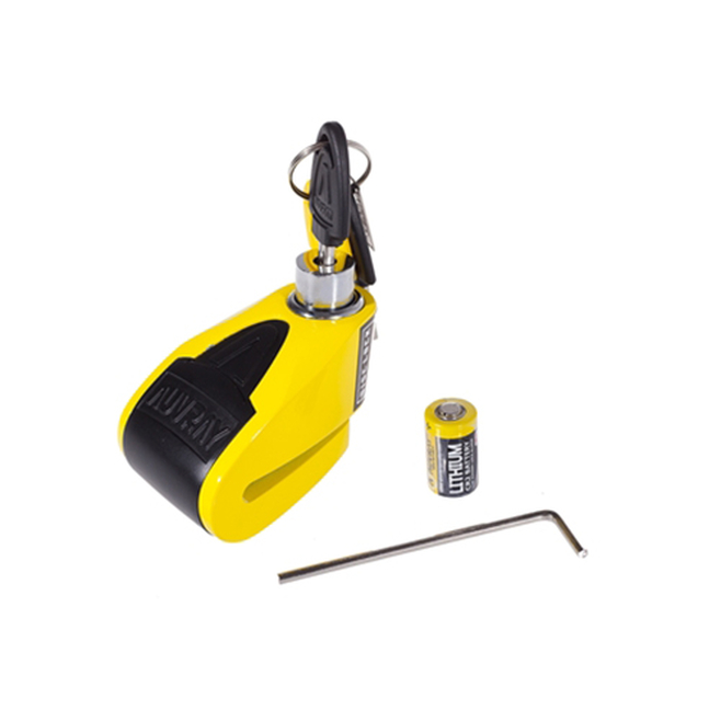 Κλειδαριά δισκοφρένου Auvray B lock 6 Yellow/Black + Alarm 120 db