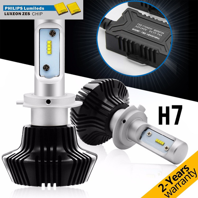 Ζεύγος Λάμπες Led H7 G7 Philips-Zes Chip 4000LM-6500K