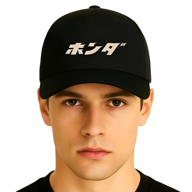 Honda Καπέλο Baseball Japanese Script Black