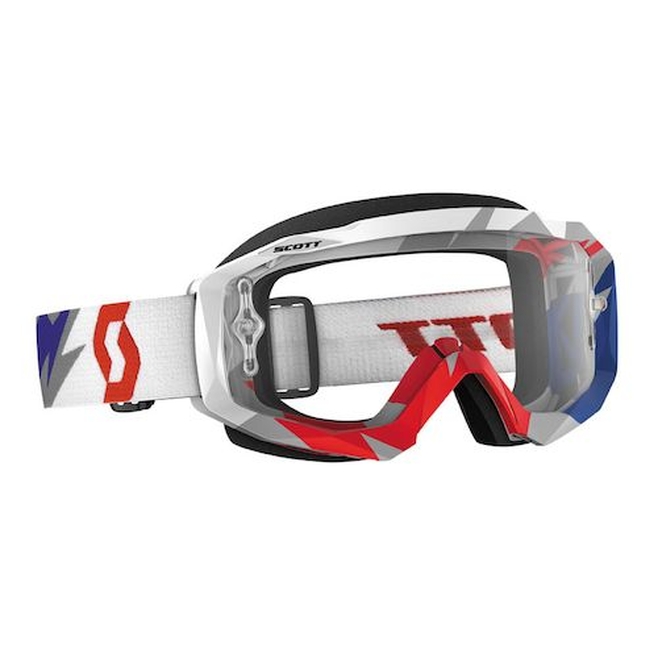 Μάσκα MX Scott Hustle Mx Cracked Blue/Red Clear