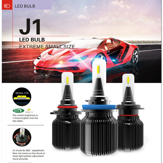 Ζεύγος Λάμπες Led H7 J1 Seoul Chip 4000LM-6500K