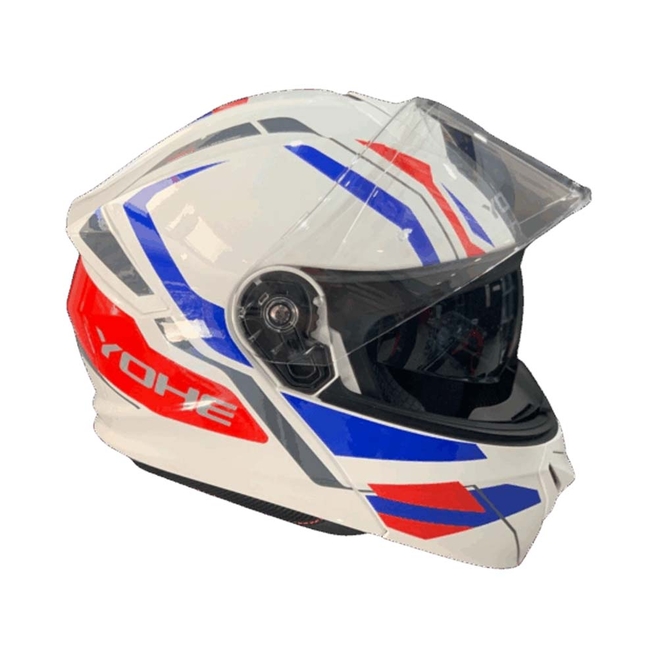 Κράνος Flip-Up YOHE  935 SV G50A Λευκό-Μπλε-Κόκκινο