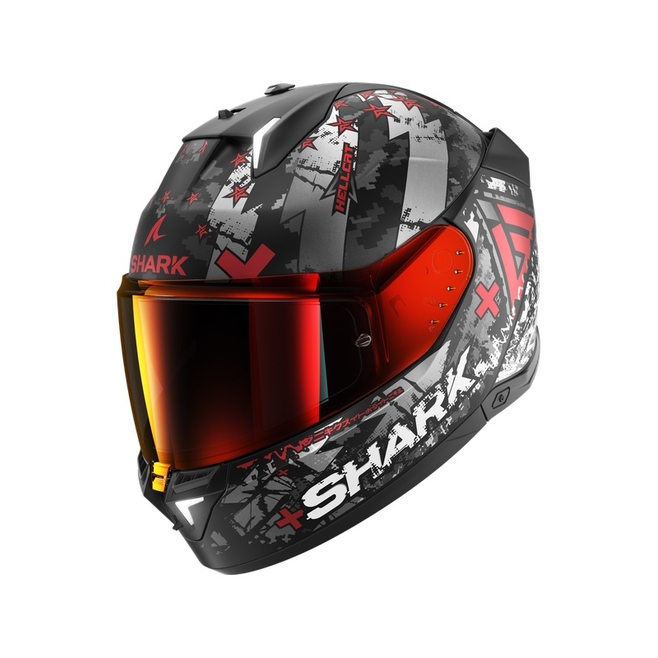 ΚΡΑΝΟΣ SHARK SKWAL i3 HELLCAT MAT ΜΑΥΡΟ/ΧΡΩΜΙΟ/ΚΟΚΚΙΝΟ