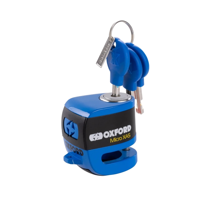 Κλειδαριά δισκοφρένου OXFORD Micro XA5 Alarm Disc Lock Blue