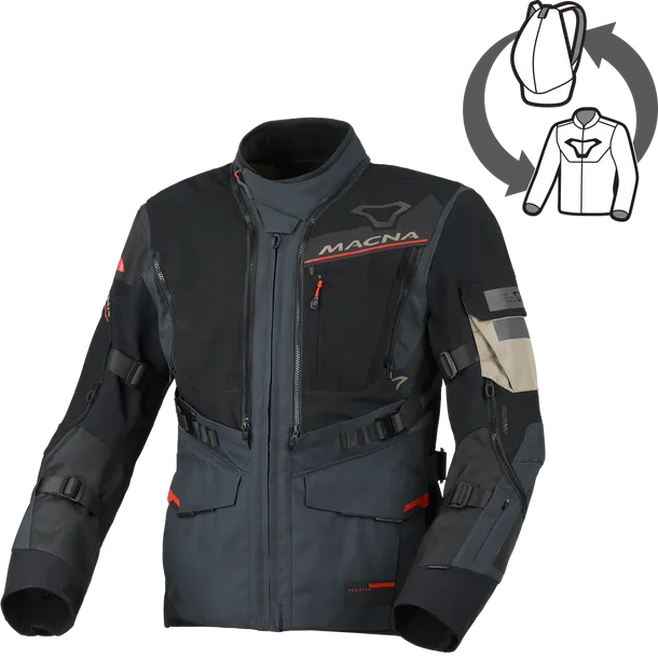Μπουφάν 4 Εποχών MACNA FLEXODOUS Black/Blue