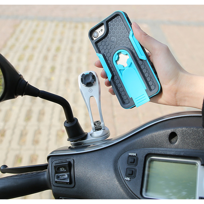 Βάση Στήριξης Καθρέφτη X-GUARD A+ Αλουμινίου Ματ Ασημί