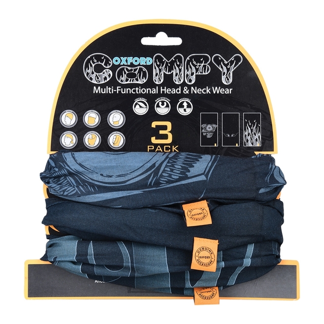 Μπαντάνα OXFORD Comfy Black/Grey 3-Pack