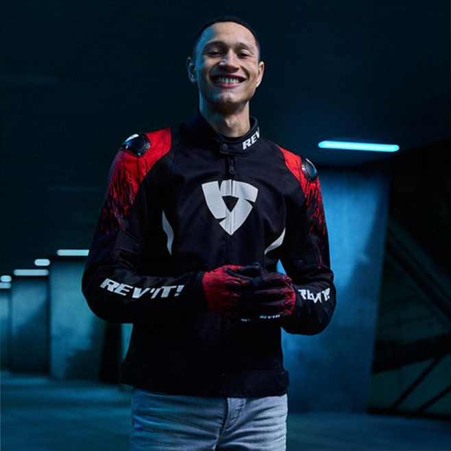 Μπουφάν Καλοκαιρινό Revit Quantum 2 Air Black-Red