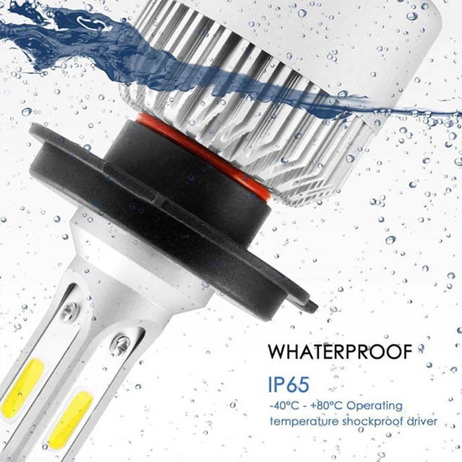 Ζεύγος Λάμπες Led S2 H7 COB 8000LM-6500K