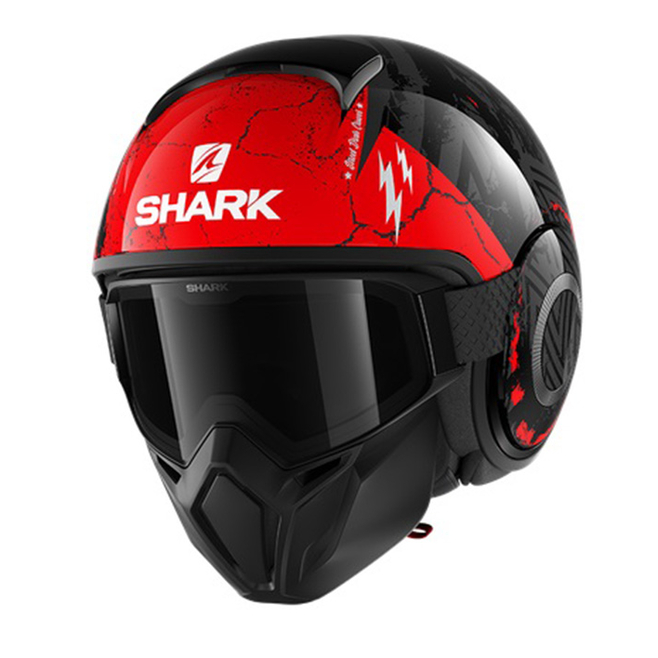 Κράνος Jet Shark Street-Drak Crower Black-Red