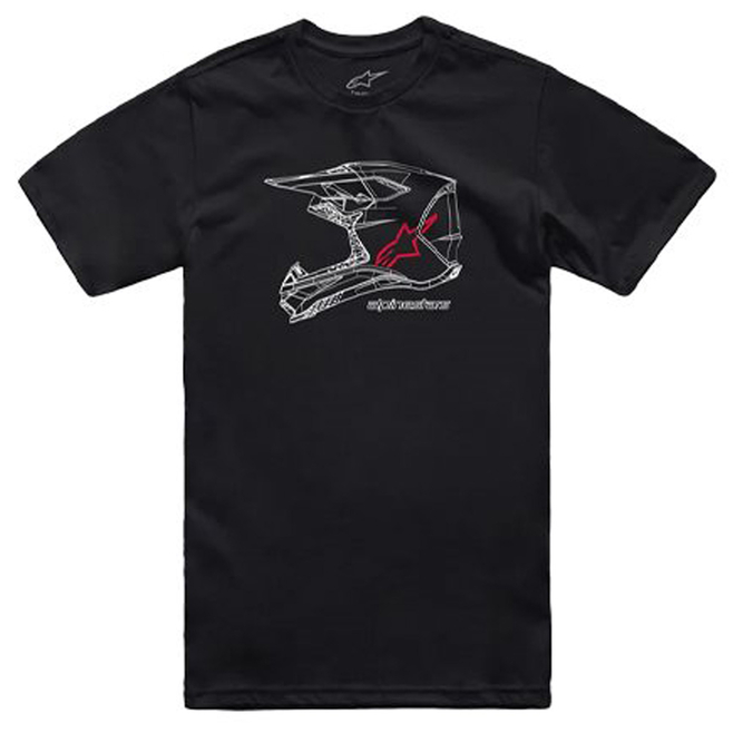 T-Shirt Alpinestars MX Helmet CSF Black