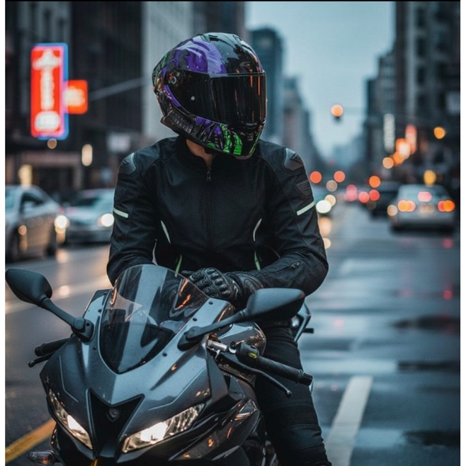 Κράνος CGM 363R SHOT VILAIN Black Violet Green