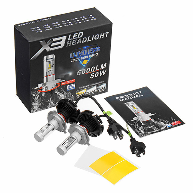 Ζεύγος Λάμπες Led H7 X3 Philips-Zes Chip 6000LM