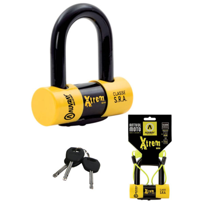 Πέταλο Auvray U-Lock Xtrem Mini & Καλώδιο Υπενθύμισης