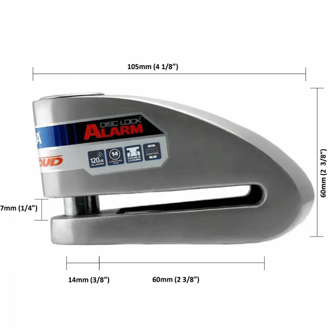 Κλειδαριά δισκοφρένου XENA XX15 με Συναγερμό & Bluetooth 14mm