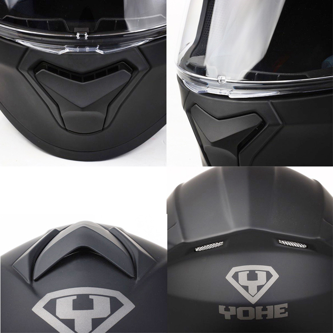 Κράνος Ανοιγόμενο YOHE 935 Sv Black Mat